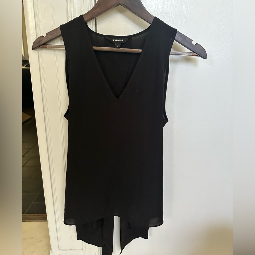 Express Black Open Back Tank Top